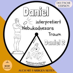 Daniel deutet Nebukadnezars Traum - Ausmal-Dreh-Rad | Daniel deutet Nebukadnezars Traum an - Bastelarbeit für Sonntagsschule & Bibelunterricht