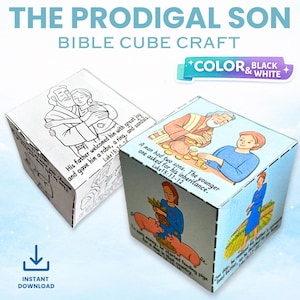 Prodigal Son Cube Craft: Bible Story Activity (Digital Download)