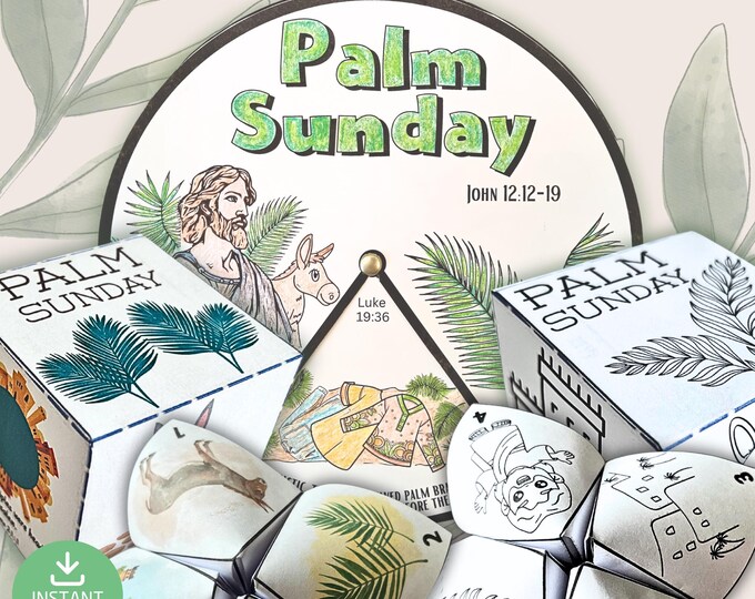 Palm Sunday Folding Surprise Craft, Holy Week Story for Kids, Bible ...