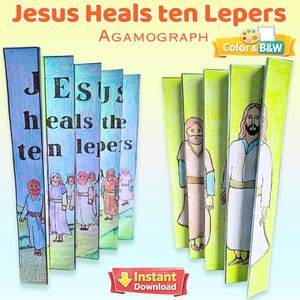 Jesus Heals Ten Lepers Agamograph Craft – Printable Sunday School Bible Activity (PDF)