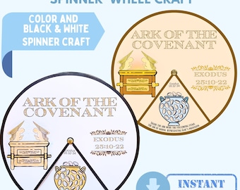 Artesanato para Escola Dominical - Roda de Colorir da Arca da Aliança para Imprimir, Atividade do Ministério Infantil e Projeto Bíblico para Educação Domiciliar