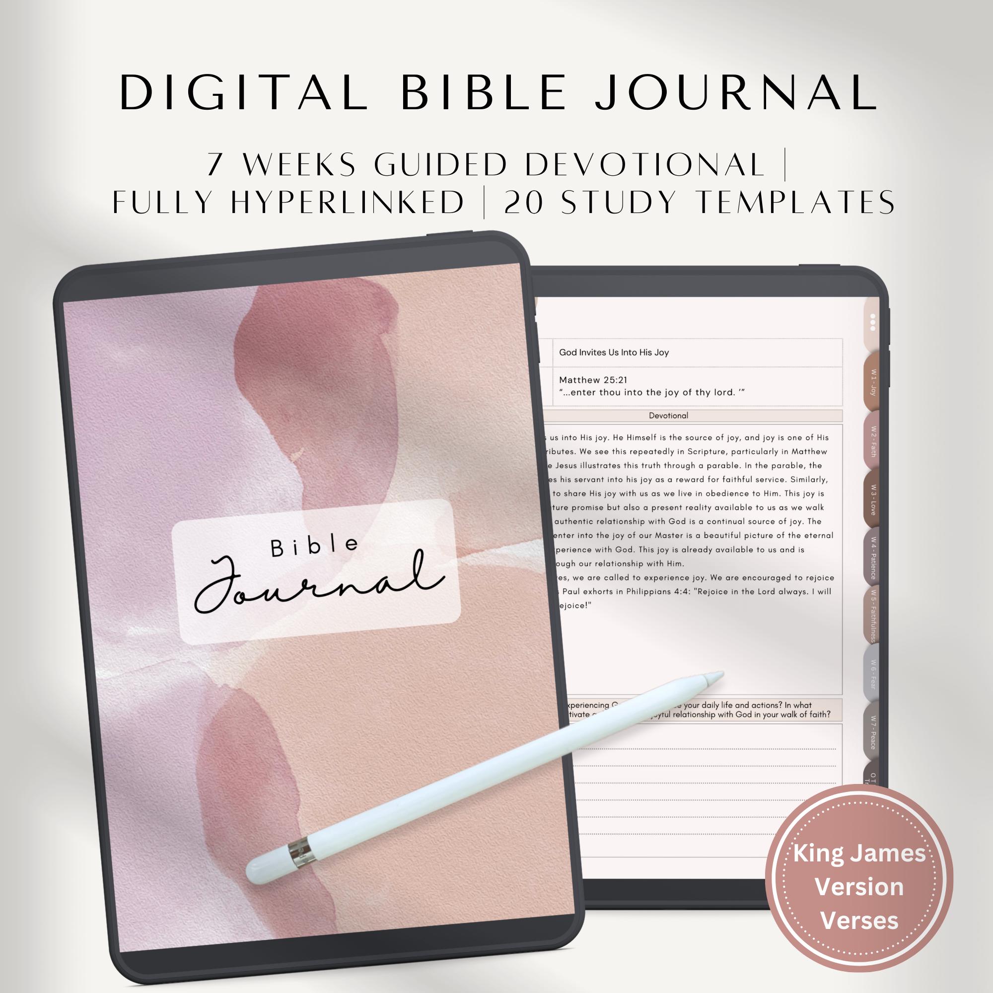 Digital Bible Journal | Study Template | Bible Devotional Guide | iPad ...