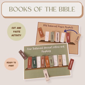 Books of the Bible activity| Old testament printable| New testament printable| Bible memorization| Homeschool bible printables