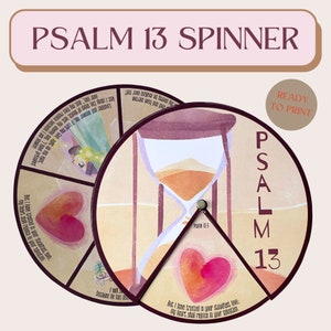 Printable Psalm 13 Spinner Wheel | Psalm 13 Craft | Sunday School Craft | Kids Ministry Craft | Bible Activity for Kids | Memorize Psalms