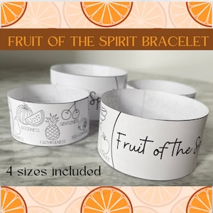 Fruit of the Spirit bracelet craft| Fruit of the Spirit activity| Sunday school craft| Kids ministry craft| Homeschool worksheet