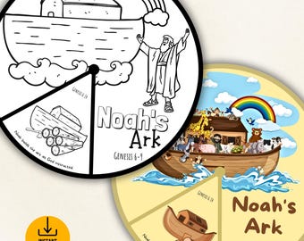 Noah's Ark Printable, Sunday School Craft, Bible Story Activity Kids ...