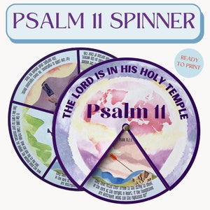 Psalm 11 Spinner Wheel | Psalm 11 Craft | Sunday School Craft | Kids Ministry Craft | Bible Activity for Kids | Memorize Psalms