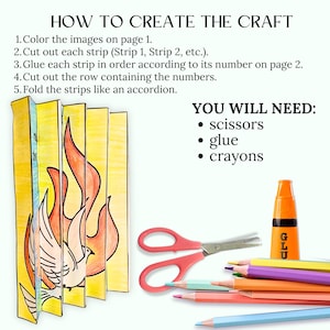 Printable Pentecost Agamograph Craft – Day of Pentecost Sunday School Activity for Kids, Holy Spirit Coloring Page, Homeschool Project PDF image 5