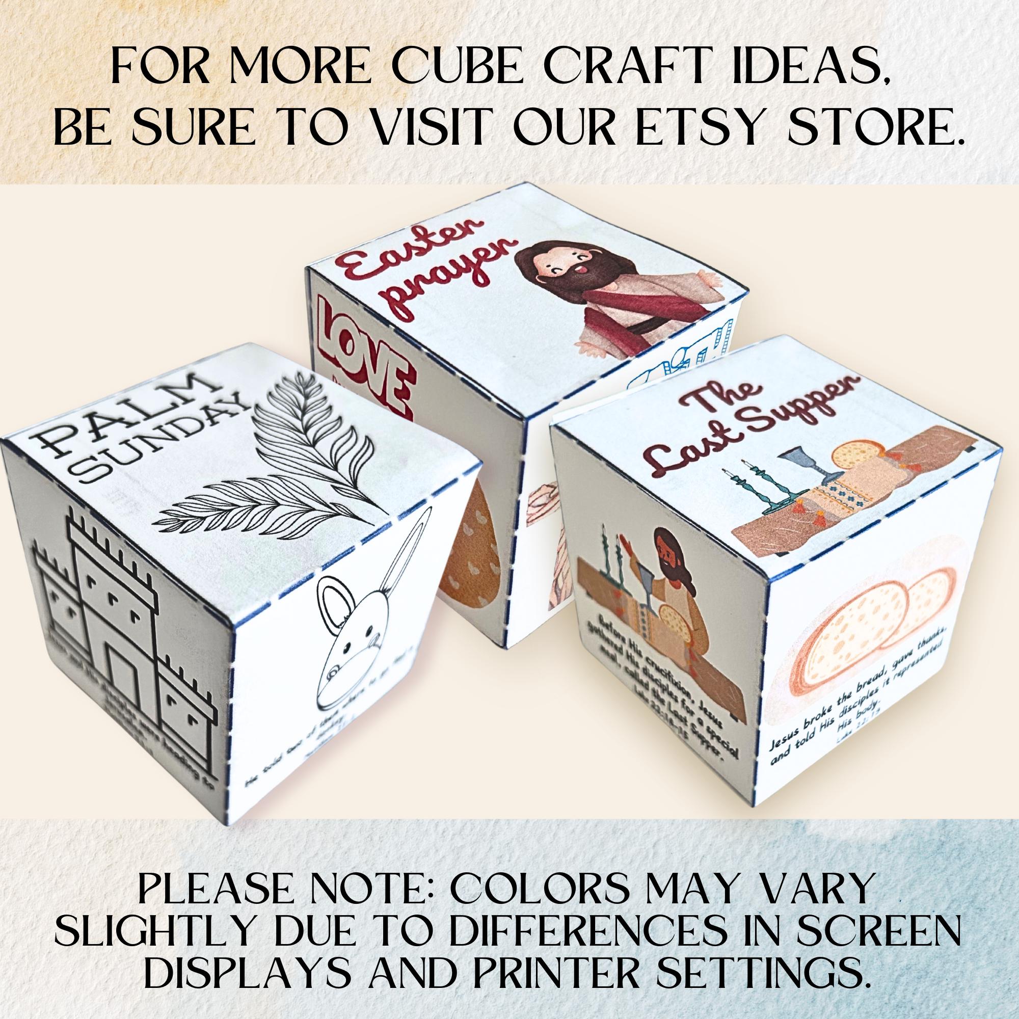 Jesus Ascension Cube Craft for Kids | Printable Sunday School Bible ...