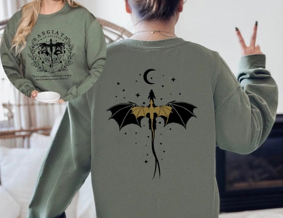 Basgiath War College Double sided Sweatshirt Fourth Wing Riders Sweatshirt Fly or Die Quote Violet Sorrengail Bookish Sweatshirt AUS Etsy