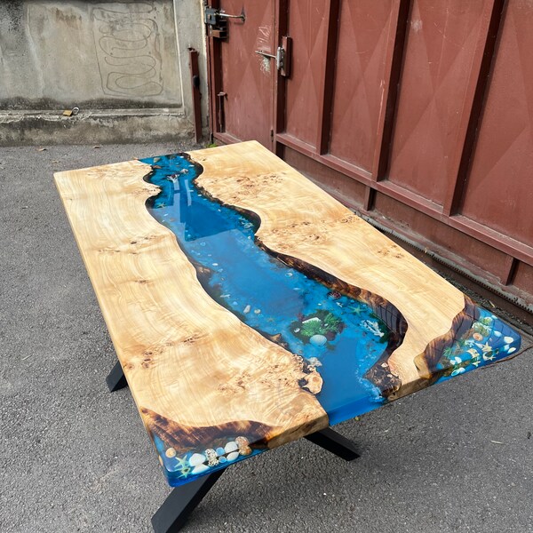 Sea Epoxy Table Etsy