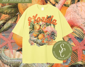 FLORIDA BEACH SHIRT Summer Graphic Tee Beachy Shirts Summer Graphic Tee Summer T-shirt Vintage Shirts for Summer t-shirts for summer vacatio