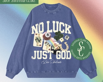 VINTAGE CHRISTIAN SWEATSHIRT Saint Vintage Lucky Oversized Fit Rundhalsausschnitt Retro Gott Sweatshirt St. Patricks Day Streetwear für Kirchenhemden