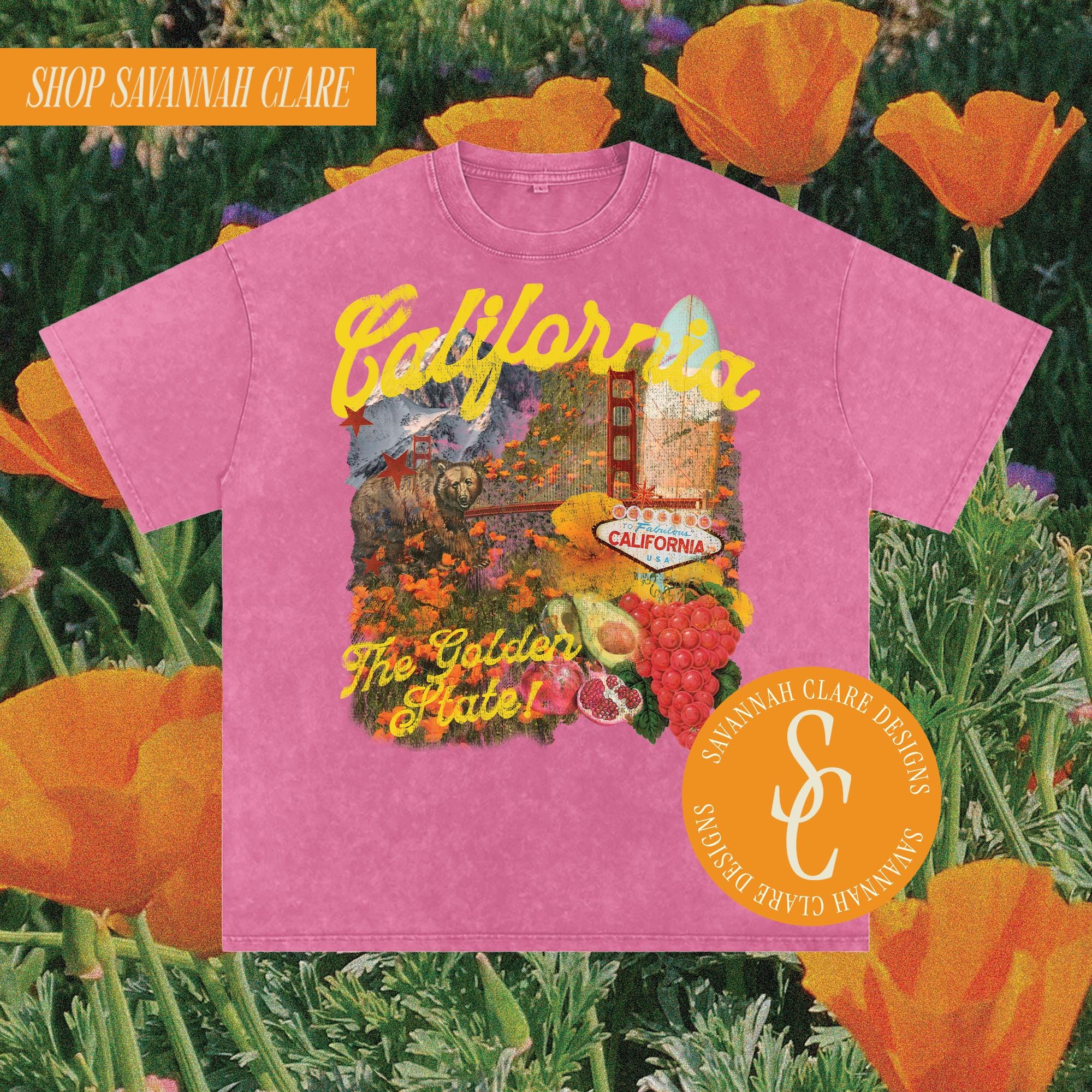 SUMMER GRAPHIC TEE California shirts for California Vacation shirts for summer Vintage Graphic tee oversized graphic tees for spring street