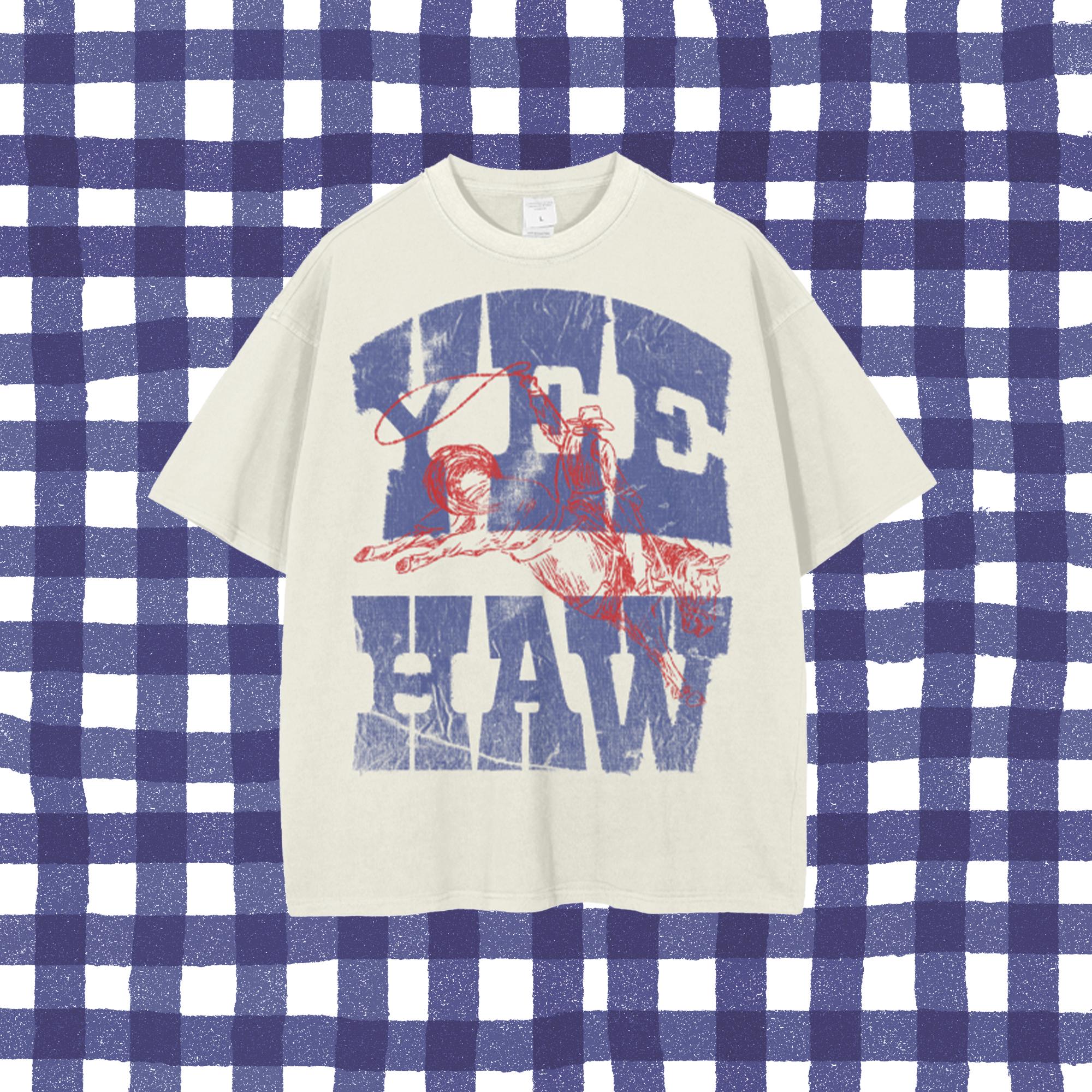 WESTERN COWBOY TEE for girls gifts western themed vintage tee oversized fit cowgirl graphic tee distressed