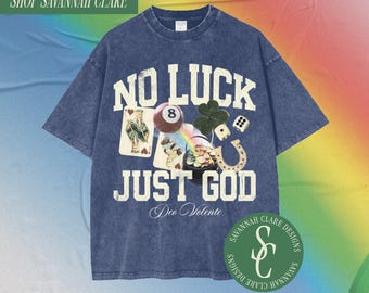 VINTAGE CHRISTIAN SHIRTS für Christen Lucky Shirt Übergroße Rundhalsausschnitt Retro Gott Sweatshirt St. Patricks Day Streetwear für Kirche Tee