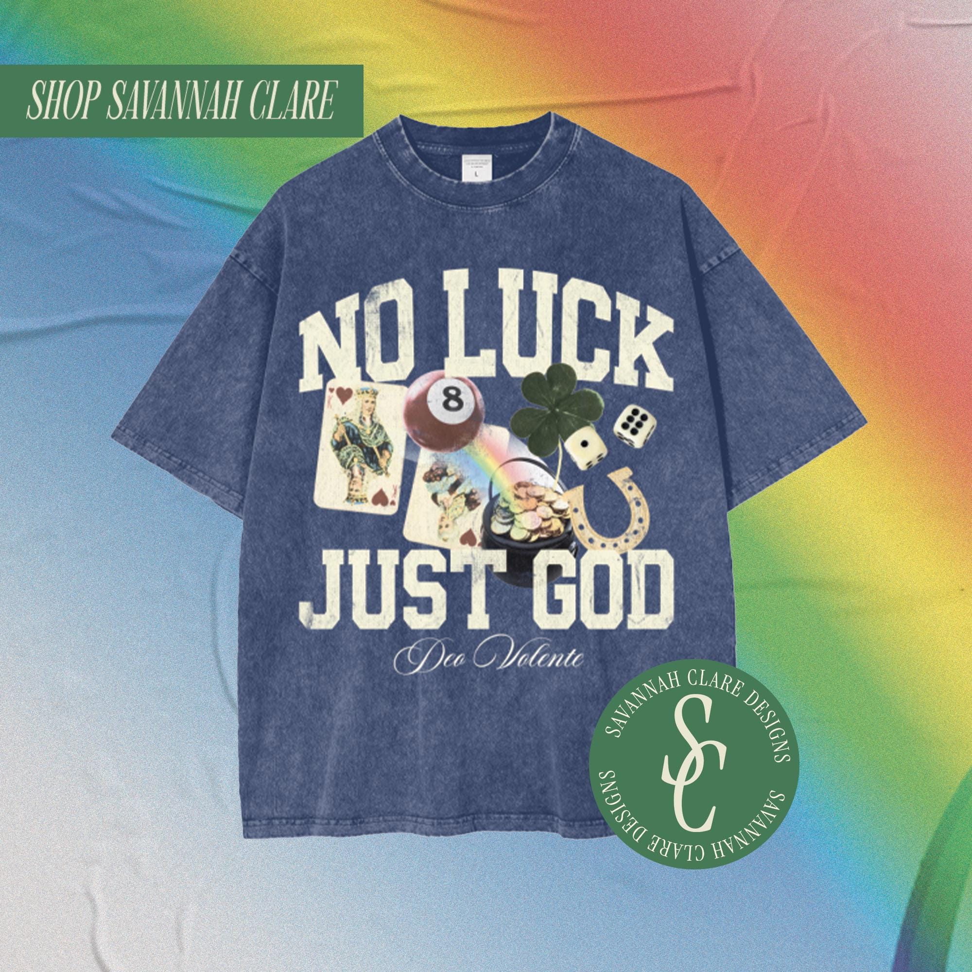 VINTAGE CHRISTIAN SHIRTS for Christians Lucky Shirt Oversized Fit Crewneck Retro God Sweatshirt Saint Patricks Day Streetwear for Church Tee