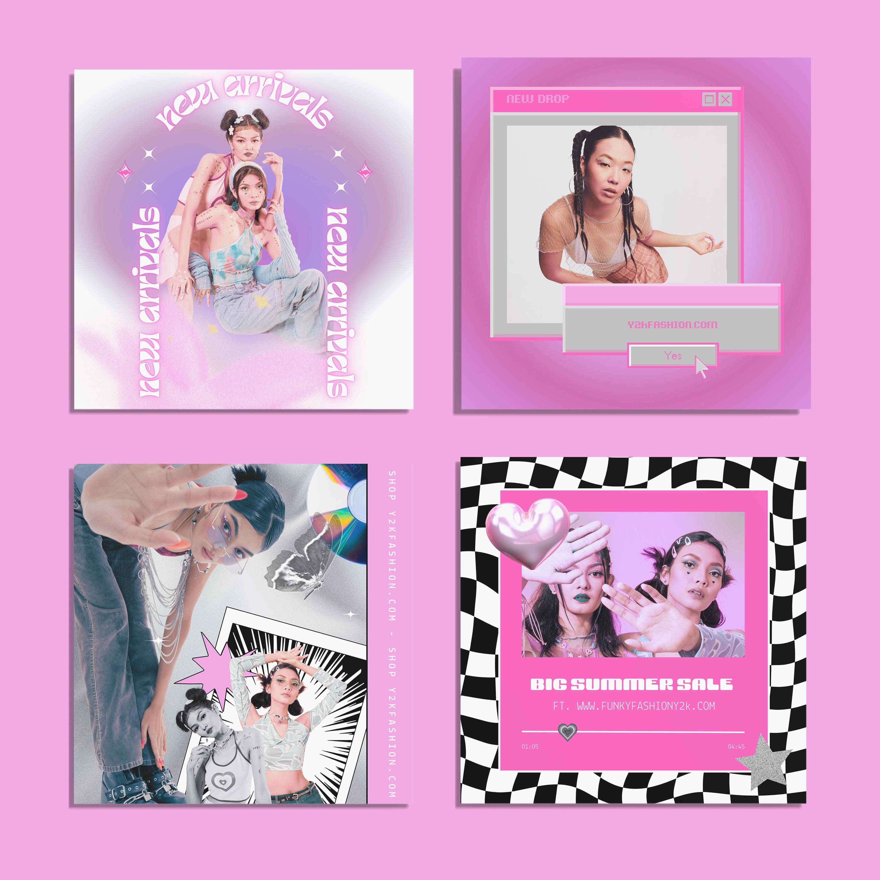 Y2K CANVA INSTAGRAM TEMPLATES for Business Owners Boutique Template ...