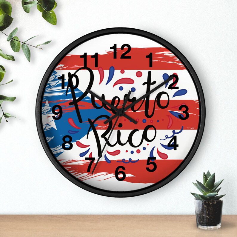 Puerto Rico Wall Clock, Tropical Home Decor, Caribbean Gift, Hispanic ...