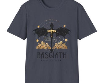 Fourth Wing 1-Sided Shirt, Basgiath War College Shirt, Fourth Wing Shirt, Dragon Rider Shirt, Basgiath War College Front Design Unisex
