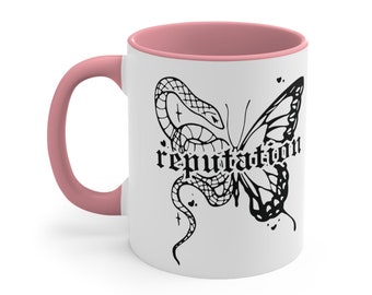 REPUTATION Butterfly and Snake design. Perfect Gift For Swifties! Coffee Mug, 11oz