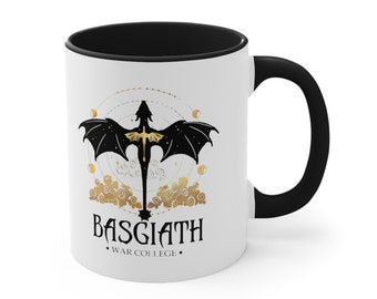 Fourth Wing Mug, Basgiath War College, Dragon Rider, Violet Sorrengail, Xaden Riorson, Riders Quadrant, Fantasy reader, Bookish Mug 11oz