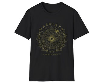 Fourth Wing 2-Sided Shirt, Basgiath War College Shirt, Fourth Wing Shirt, Dragon Rider Shirt, Basgiath War College Front/Back Design Unisex