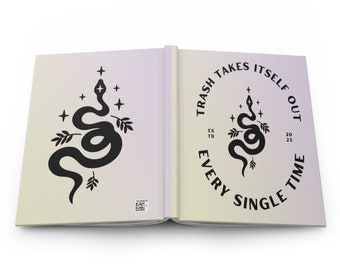 2 Sided Trash Takes Itself Out Every Single Time. Perfect Gift For Swifties! Hardcover Journal Matte