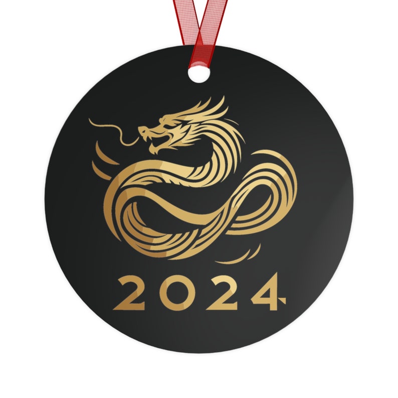 2024 Year of the Dragon Chinese New Year Metal Ornament Etsy