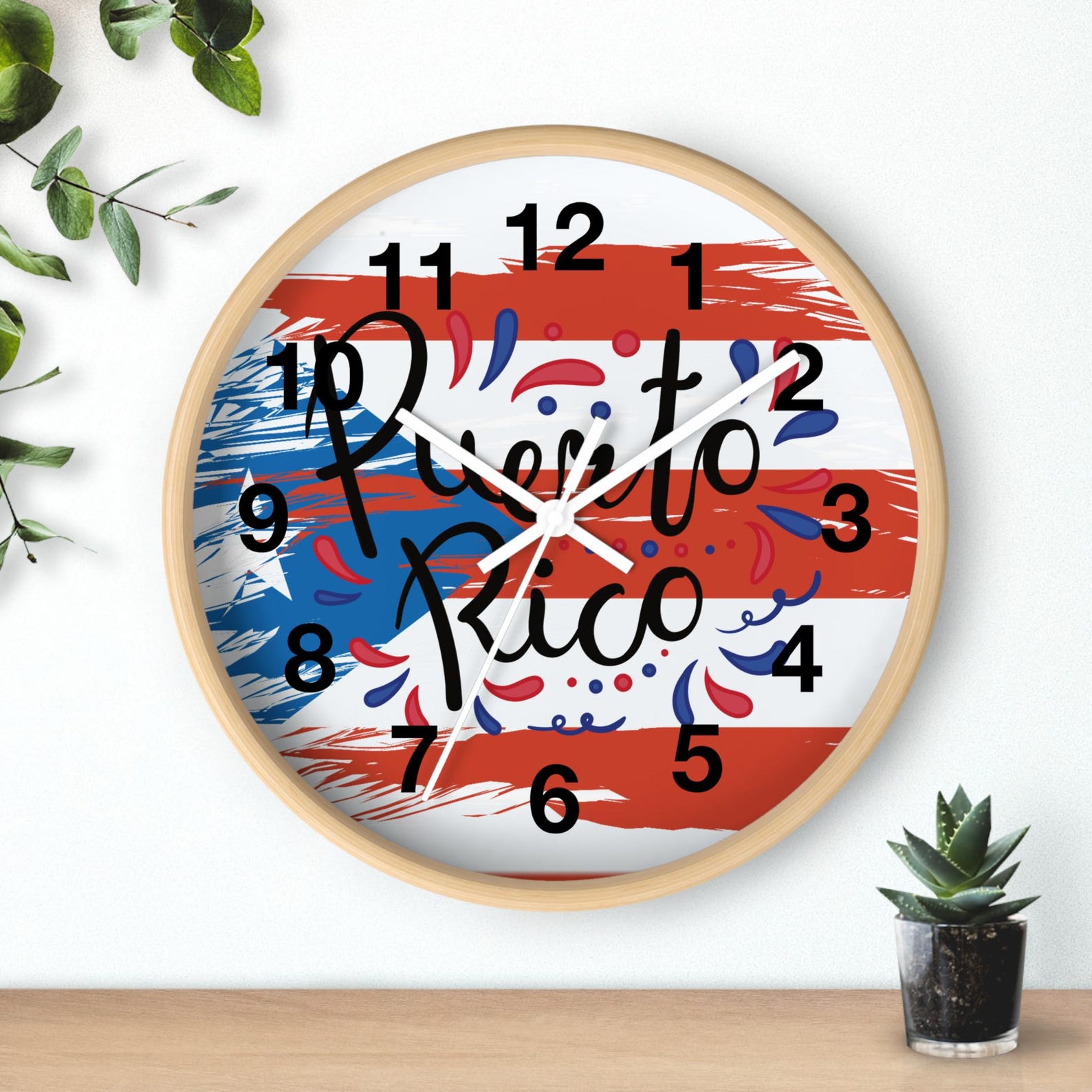 Puerto Rico Wall Clock, Tropical Home Decor, Caribbean Gift, Hispanic ...