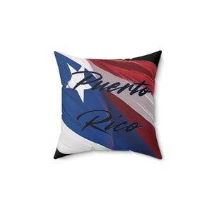Puerto Rico Pride Pillow, Decorative Cushion, Home Decor, Travel Souvenir, Gift for Puerto Ricans, Cultural Celebration