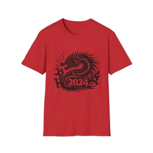 Year of the Dragon 2024 Red Softstyle T-Shirt