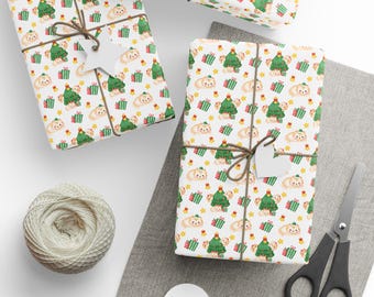 Carta da regalo natalizia a forma di gatto di Babbo Natale - Carta da regalo festiva per Natale, feste, artigianato ecologico, presentazioni regalo personalizzate