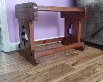 Refurbished clover style cut outs  end table