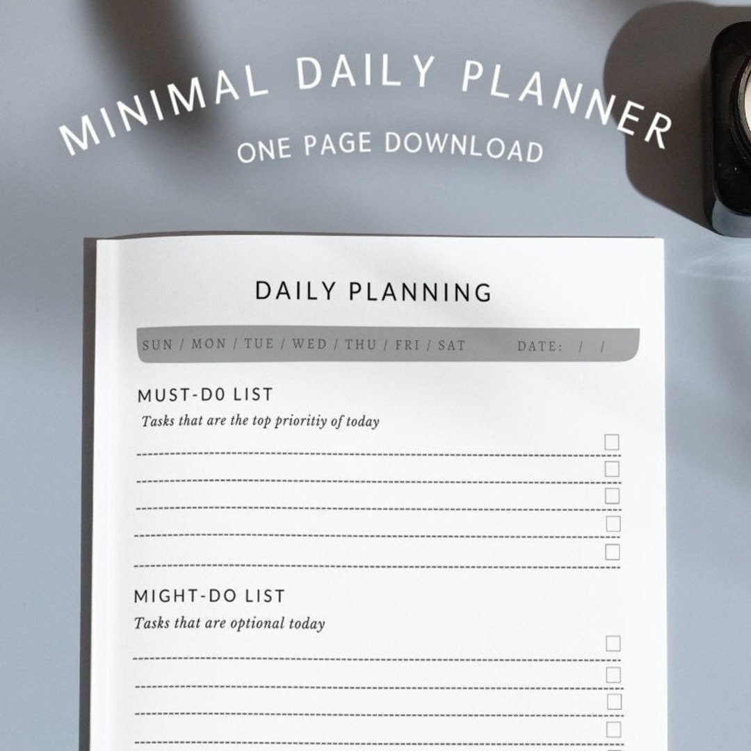 Digital Planner Printable Planner Minimal Planner Template - Etsy