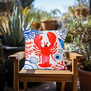 Indoor/ Outdoor Lobster Pillow by C & F main image 0
