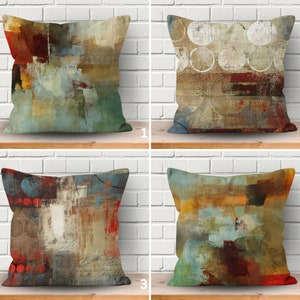 Boho Abstract Pillow Covers, Modern Decorative Pillows, Vibrant Colorful Boho Cushion Case, Aesthetic Cushion, Cozy Pillow Cover
