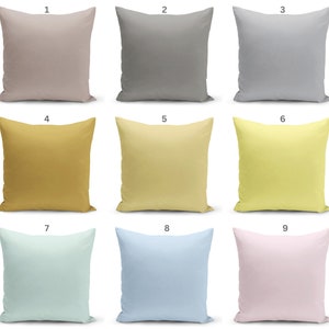 Pastel Cushion Case, Solid Color Pillow, Soft Decorative Throw, Cozy Sofa Accent, Housewarming Gift