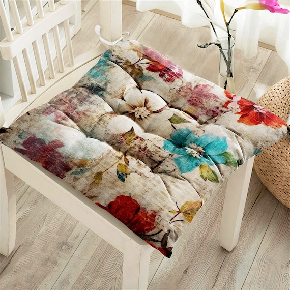 Vintage floral seat pads sale