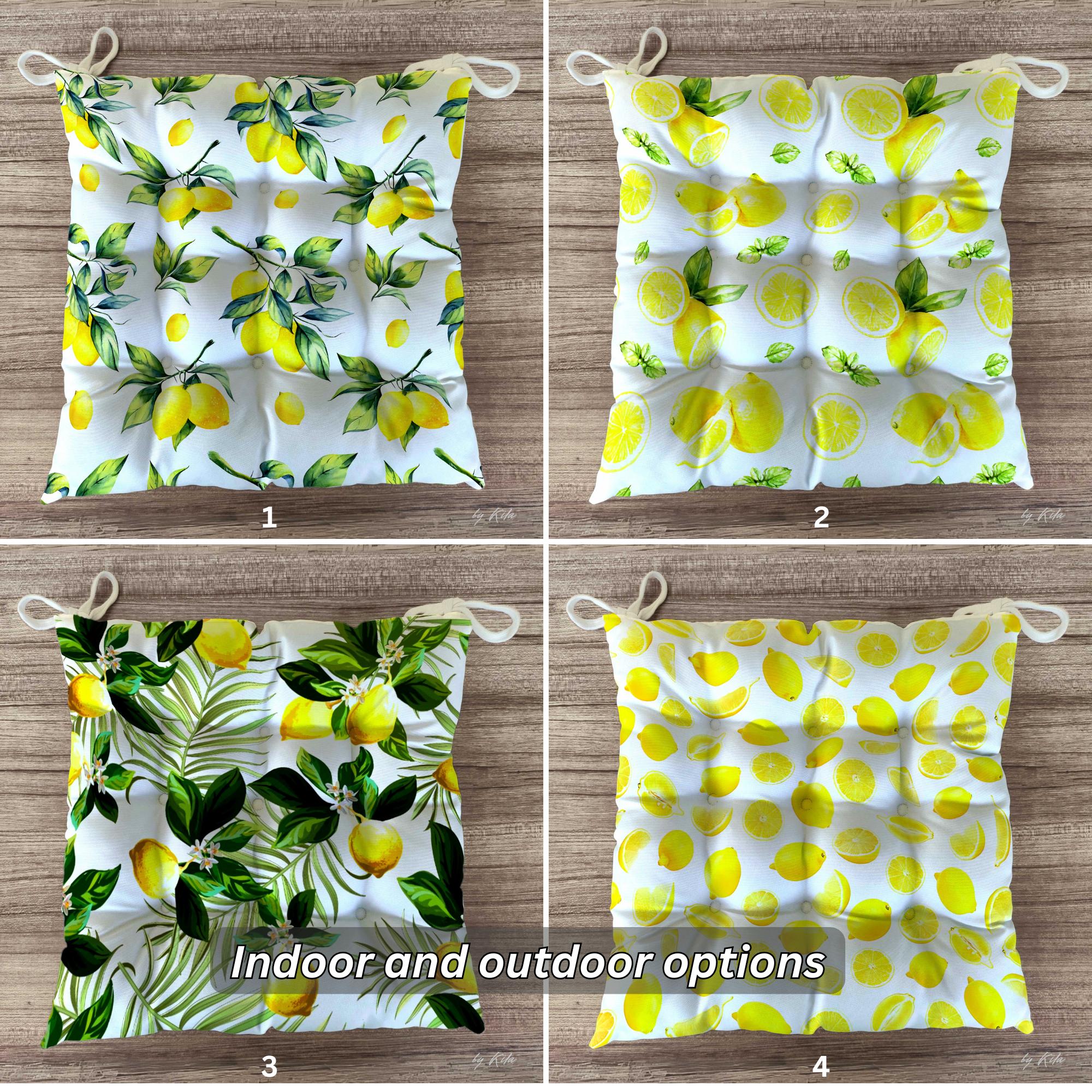 Buy Lemon Seat Cushion Drawstring Fluffy Chair Cushion Stool Poufy Pad Outdoor Chair Pad Lemon Decor Online in India Etsy