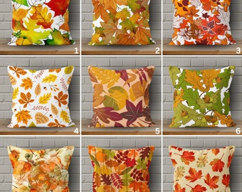 Fall Dried Leaves Pillow Cover, Cozy Autumn Pillowcase, Nature-Inspired Sofa Pillow,  Harvest Festival Throw Pillow Case