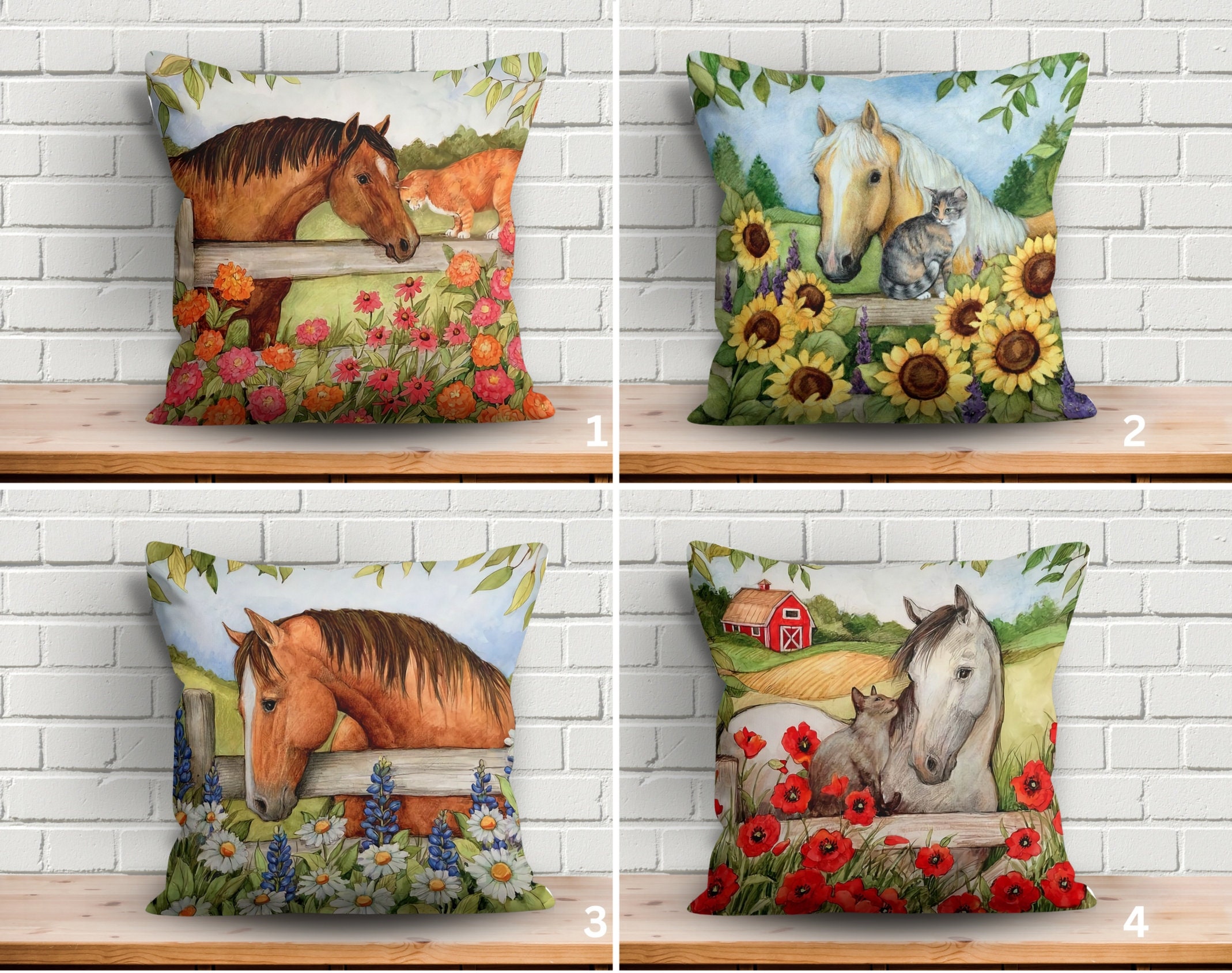 Horse top body pillow