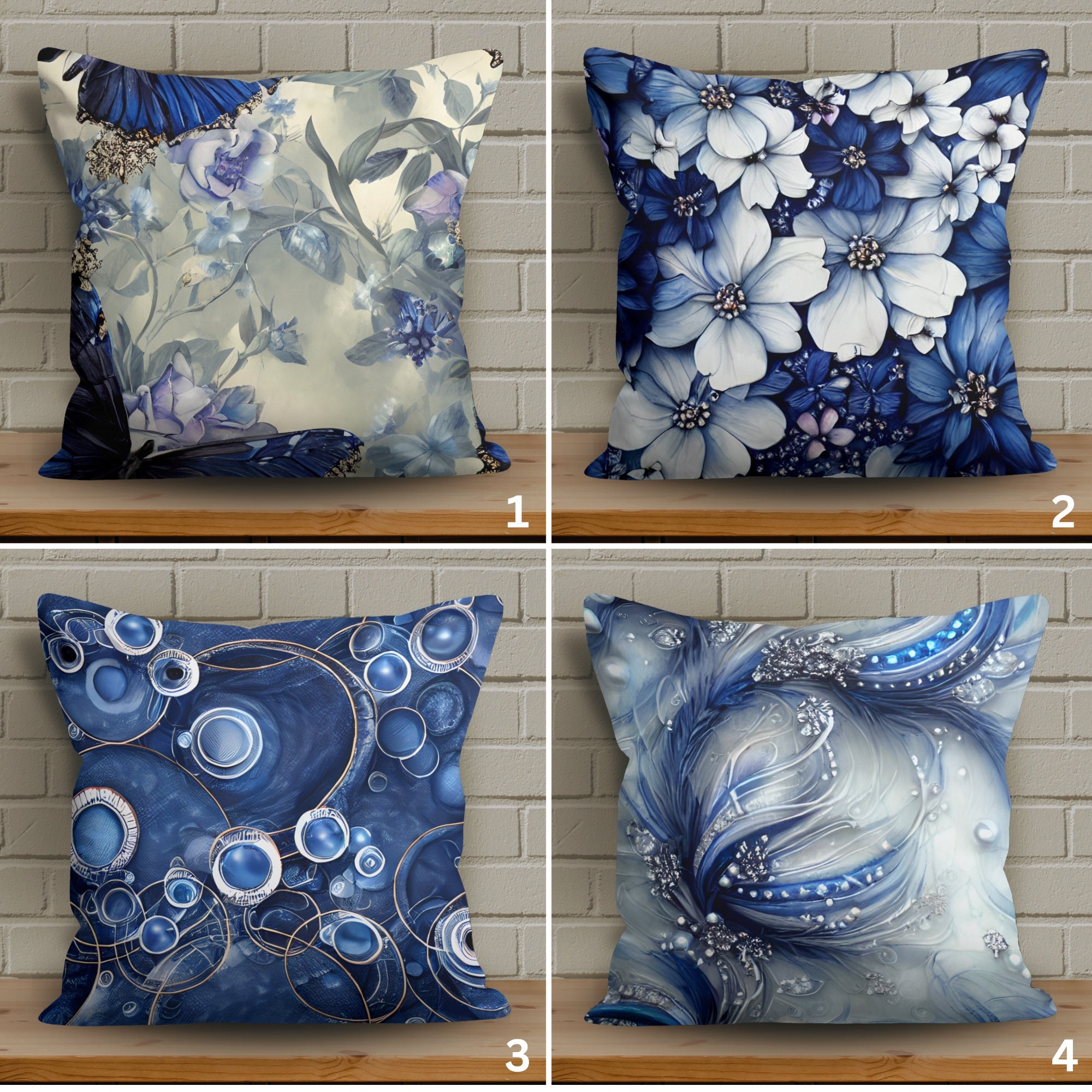 Cheap blue cushions discount