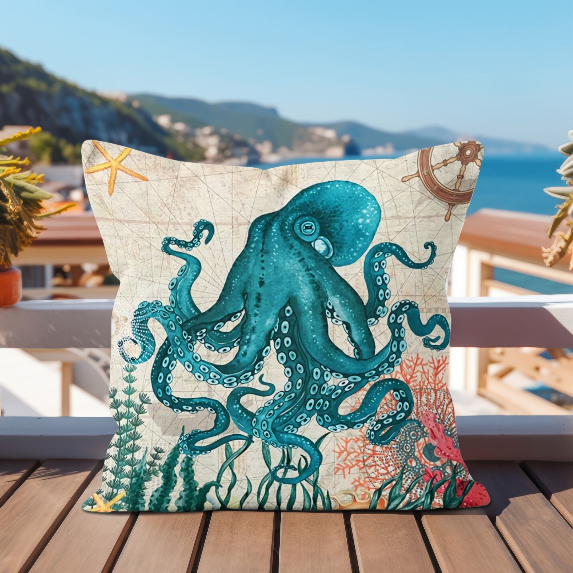 Octopus Pillowcase Etsy