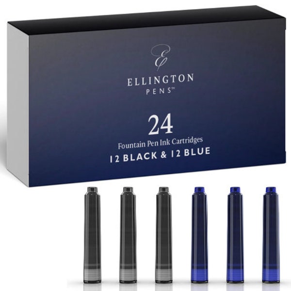Refill Ink Cartridges - 24 Pack - Compatible with Ellington Pens