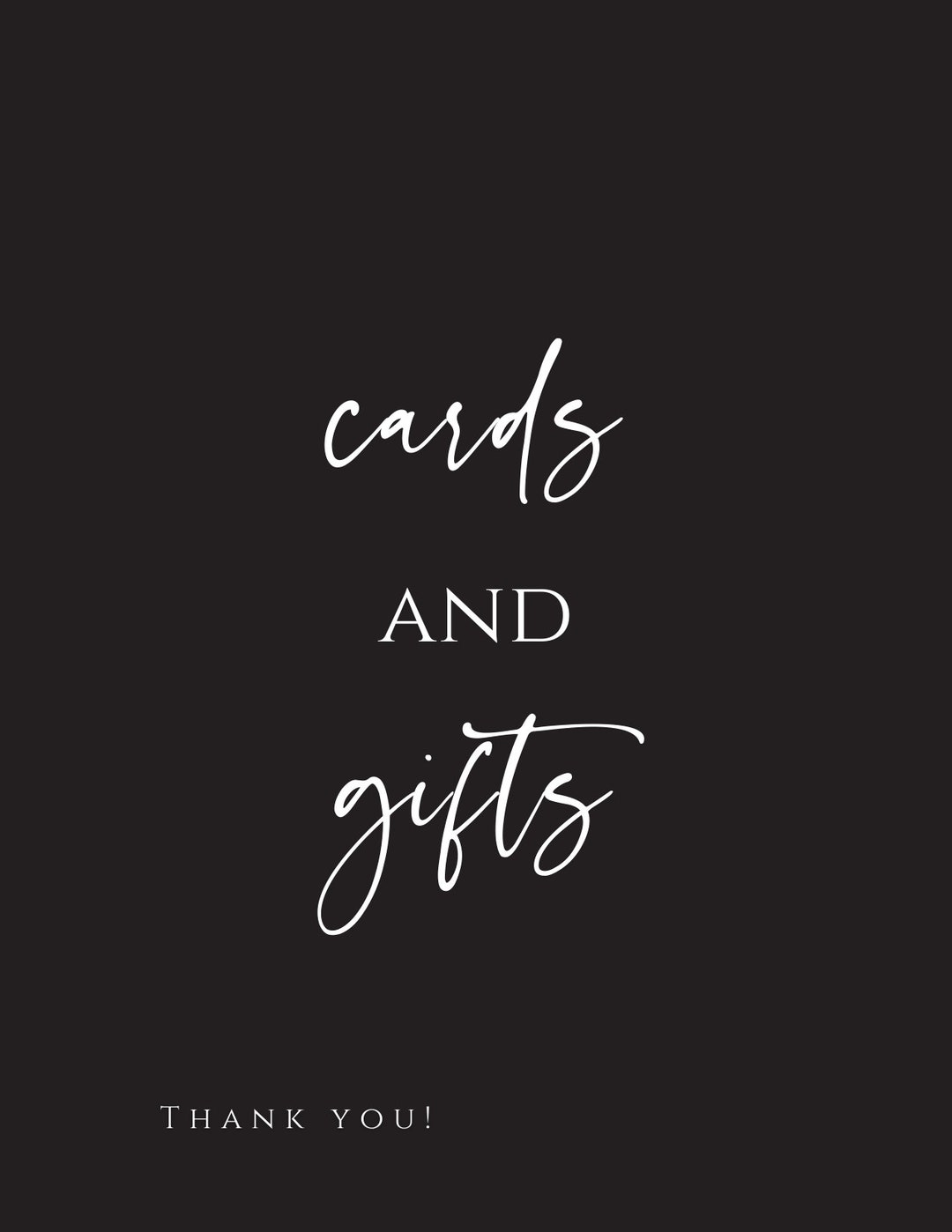 Printable Cards & Gifts Wedding Sign - Etsy