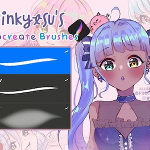 Procreate brushes, brush set for iPad, Procreate  brushes lineart, Procreate brushes, Procreate sketch brush, iPad, Anime procreate brushes,