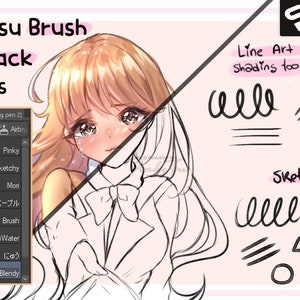 Clip Studio Paint, Digital Brush, Clip Studio Paint Digital Brush, Drawing Digital, Anime Brushes, textured Brushes, Anime Brush Art, Brush,
