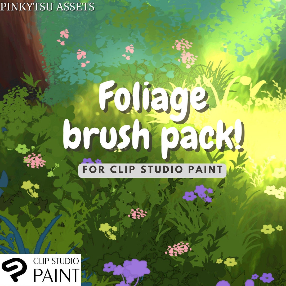 Foliage Brushes, Clip Studio Paint, Flower Brushes, Drawing Digital, Anime Brushes, Bush Brushes