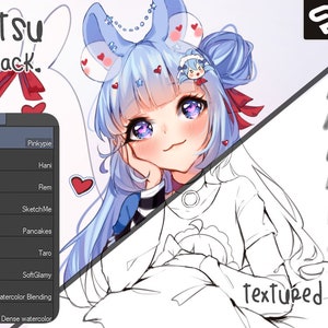 Textured Anime Brushes for Clip Studio Paint (Digital Brush)